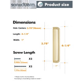 SORWDUERM 2 Pack 3.78 lnch(96mm) Brushed Nickel Cabinet Cup Pulls Kitchen Hardware Cabinet Handles Drawer Pulls Bathroom Cupboard Drawer Handles