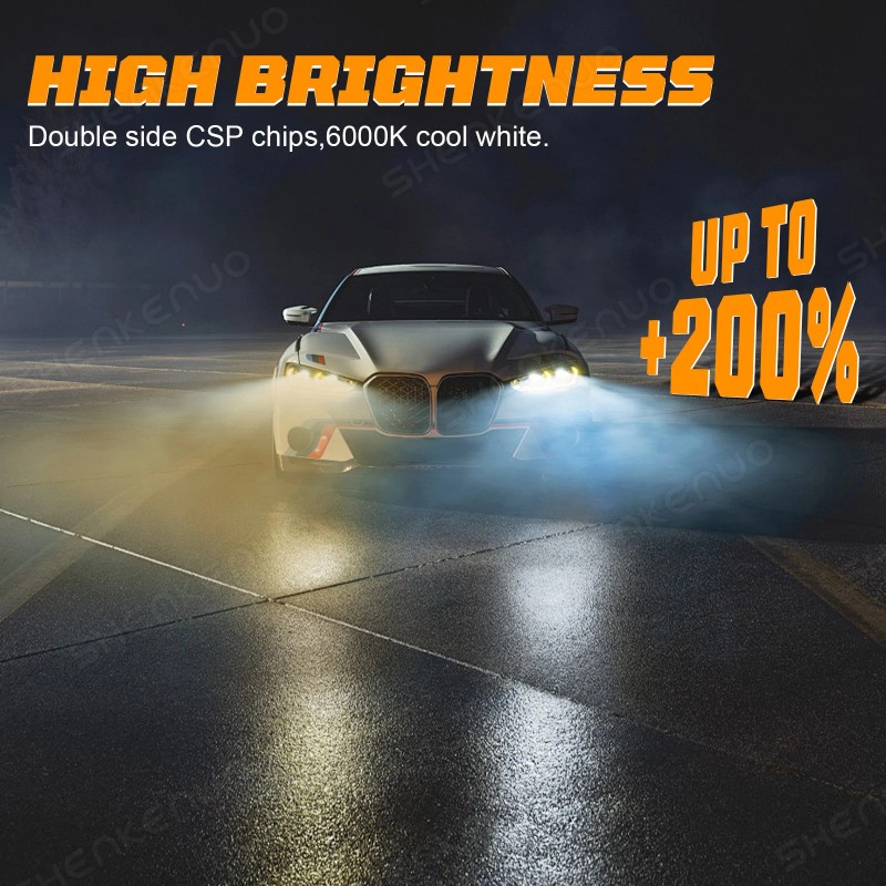 SHENKENUO 4x H7 H11B LED Headlight Bulbs Kit High Low