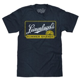 Tee Luv Men's Leinenkugel's Summer Shandy Beer Logo Shirt, Navy Heather, XL
