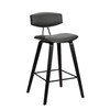 Armen Living Fox Multi Color Option Faux Leather Kitchen Barstool