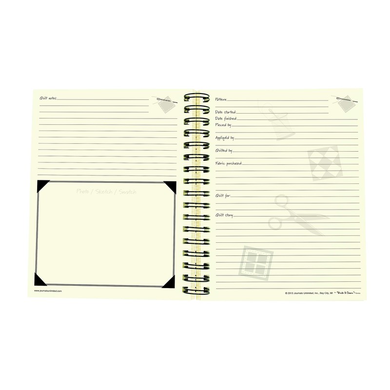 Write it Down series by Journals Unlimited, Guided Journal, Quilting,