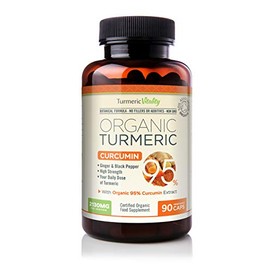 Organic Turmeric Curcumin Capsules Triple Strength with 95% Curcumin - Ginger & Black Pepper for Maximum Absorption – High Strength Supplement 2130mg Serving