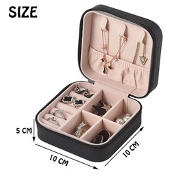 OUOQI Reise Schmuckkoffer,Kleine Schmuckschatulle für Damen,Schmuck Reise Organizer,Tragbarer Reise Schmuckbox,Mini Schmuckaufbewahrung Ohrringe,für Ringe,Ohrringe,Halsketten,Armbänder