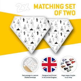 2 x Diamond Stickers 7.5 cm BW - Native American Tent Camping Cactus 40849