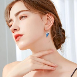 Alphm Shark Tooth Earrings 925 Sterling Silver Shark Tooth Dangle Drop Earring Ocean Earrings Jewelry Gift for Women