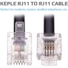 HUAZIZ Modular Cable Telephone Cable RJ11 Modular Cable Flat Cable