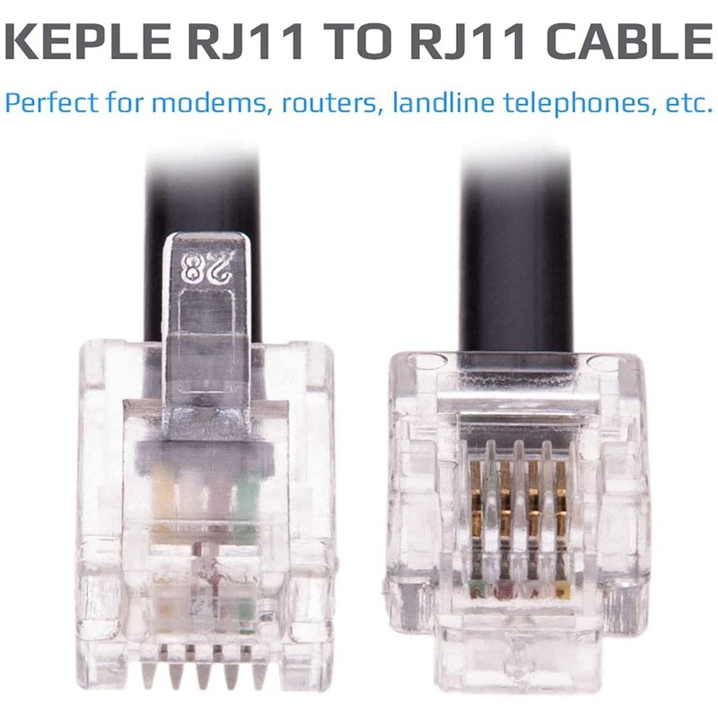 HUAZIZ Modular Cable Telephone Cable RJ11 Modular Cable Flat Cable