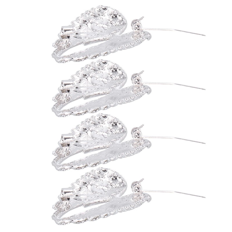 4Pcs Brooch Pin Diamond Angel Wing Pattern Cute Fashion Lapel