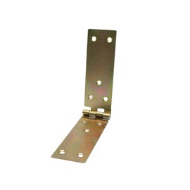 DOJA Barcelona | Box Hinge for Drawers | 8 Hinges Foldable, 150 x 25 x 1.5 mm, Yellow Galvanised, Screw-On Straps for Wooden Doors, Interiors, Wooden Boxes, Small Cabinets