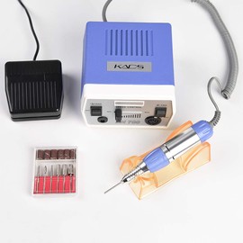 KADS 30000RPM Pink nail art drill Nail Equipment Manicure Tools Pedicure Acrylics Pink Electric Nail Art Drill Pen Machine Set Suitable for 3/32" drill bits (Blue)