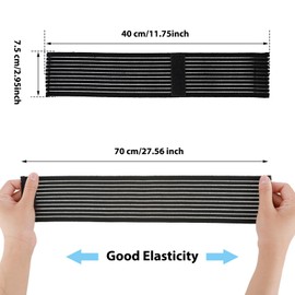 2 PCS Elastic Wrist Support Band Wrap Breathable Wrist Brace Adjustable Wrist Straps Support Relieves Wrist Pain Arthritis Tendonitis Sports Use for Men and Women Right & Left (Black)