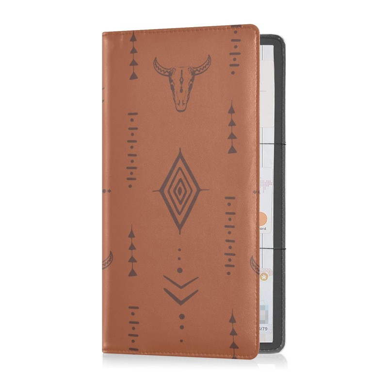 Linqin Car Registration and Insurance Card Holder, Western Bull Boho
