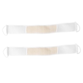 Baluue 2pcs Bath Body Strap Exfoliating Back Scrubber Deep for Skin Health Easy to Use Bath Accessories White