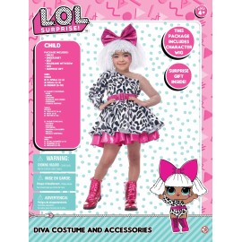 California Costumes L.O.L Surprise Diva Costume Dress for Girls with Accessories and Mystery Gift