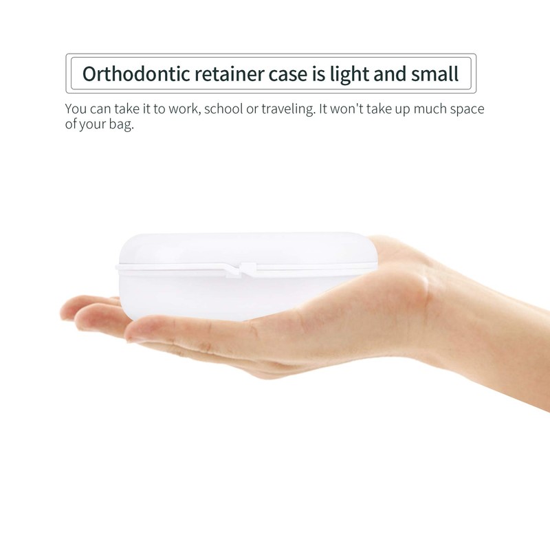 Orthodontic Dental Retainer Case Mouth Guard Storage Box with Vent