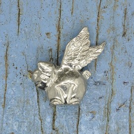 Flying Pig Figurine, Pigs Might Fly, Flying Pig Gifts, Handcast In Fine Pewter By William Sturt