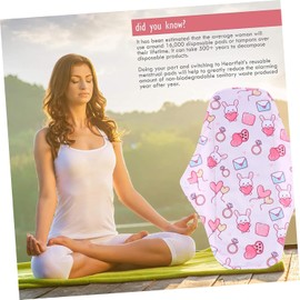 Toallas Sanitarias Lavables Reutilizables 7 Piezas Compresas Menstruales de Fibra de Bambú Bolsa de Almacenamiento para Mujeres y Uso Posparto