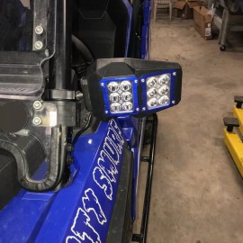 DYSO UTV Rear View Side Mirrors with LED Rock Light for 2017-2023 Can am Maverick X3