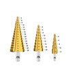 AMSAMOTION HSS Step Drill, 3-Piece Step Drill Set, Peeling Drill