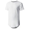 Hat and Beyond Mens Hipster Curve Hem Droptail Tee Premium