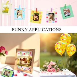 JOYZO Colorful Paper Stickers, 2204 Vibrant Rainbow Color Heart/Star/Dots/Love Decorative Paper Stickers,36 Sheet Bulk for Kids/Classroom/Scrapbook/Greeting Cards/Invitations