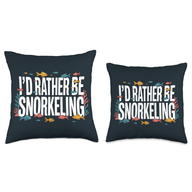 Snorkeling Lover Snorkeler Throw Pillow