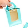 20Pcs Single Cupcake Boxes in Blue Cupcake Gift Boxes with
