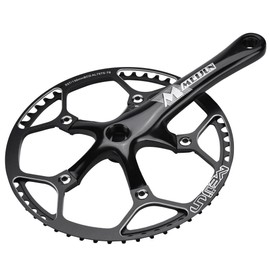 Singlespeed Crankset, Tbest Bicycle Crankset, Single Speed Crankset, 53T Mountain Bike, Fixed Gear, Pedal Crank, Aluminium Alloy Hollow Integral Crank Set, Arm Repair