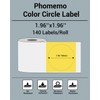 Phomemo Circle Labels for M110/M110S/M120/M200/M220 Label Maker, 1.96" x 1.96"（50x50
