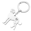 LONYOO Cute Stainless Steel Dog Keyring Pet Dog Gifts for