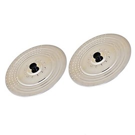 Kosma Set of 2 Piece Stainless Steel Universal Lid Cover with Perforated Steam Outlet | Pot Lid | Pan Lid -32cm