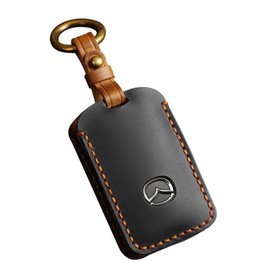 [Beetech Works] Genuine Leather Key Case, CX-3, CX-5, CX-8, CX-30, MX-30, Mazda 3, Mazda 6, ND Roadster, Fastback, Sedan, Wagon, MAZDA Compatible, Mazda Compatible, Key Cover, Smart Key, Black