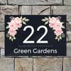 Badgemaster Modern Anthracite House Number Sign Plaque Stainless Steel Standoffs