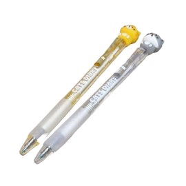 Cute Cat Cat Pen, Ballpoint Pen, Gel Ballpoint Pen, 0.02 inch (0.5 mm), Fine Line, Erasable, Black Ink, Set of 2, Stylish, Cat Cat Pen, Animal, Stationery, Cute Stationery, Writing Tool, Ballpoint