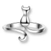 Dtup Anillo Gatito Elegante Plata Gato Regalo Minino Cat Kawaii
