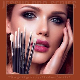 제섭 아이섀도우 브러시 세트 11개 메이크업 블렌딩 크리즈 셰이더 블랙 T34 프로페셔널 Jeseb Eyeshadow Brush Set 11pcs Makeup Blending Crease Shader Black T34 Professional [AT340 11pcs]