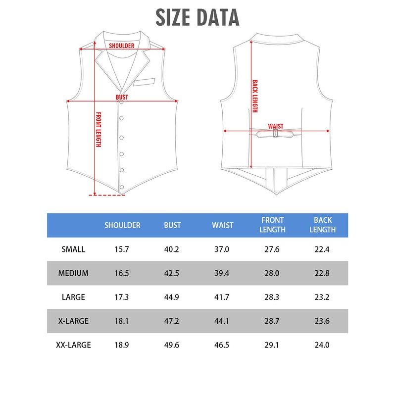VATPAVE Men's Victorian Steampunk Gothic Vest, multicoloured