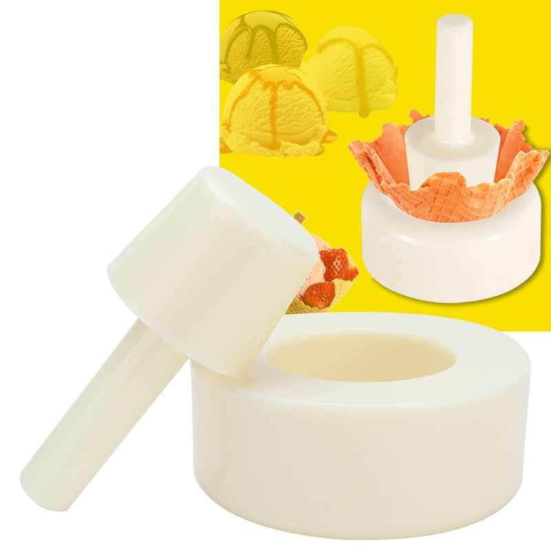 2PCS Waffle Cone Shaper, Cone Ice Cream Maker Cone Roller