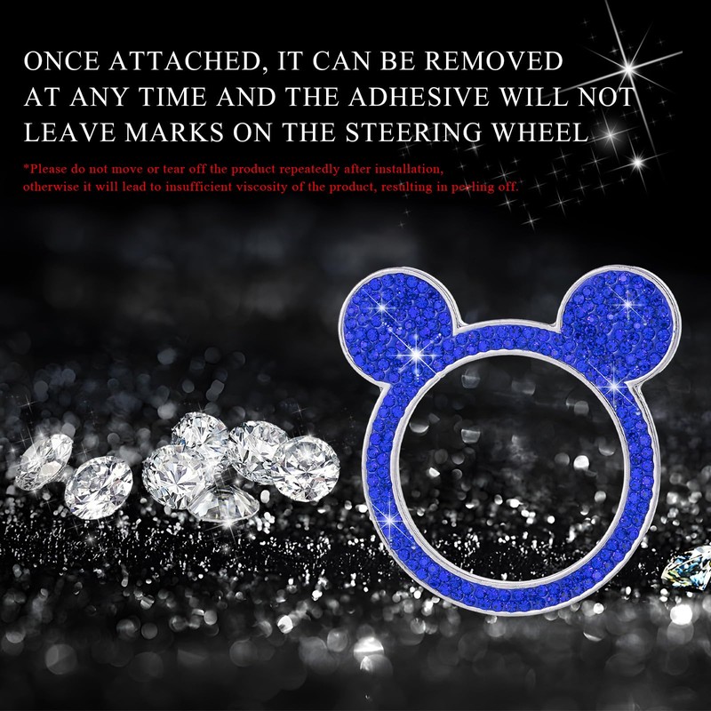 Wevdn Bling Car Engine Start Button Cover, Rhinestone Ring Start