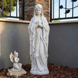 JXNCJXZG Virgin Mary Praying Statue 23.5 Inch, Religious Outdoor Statue