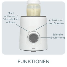 Alecto BW600 Bottle Warmer Baby Steriliser for Baby Bottles - Baby Food Heating and BPA-Free Bottle Warmer - Baby Food Warmer White