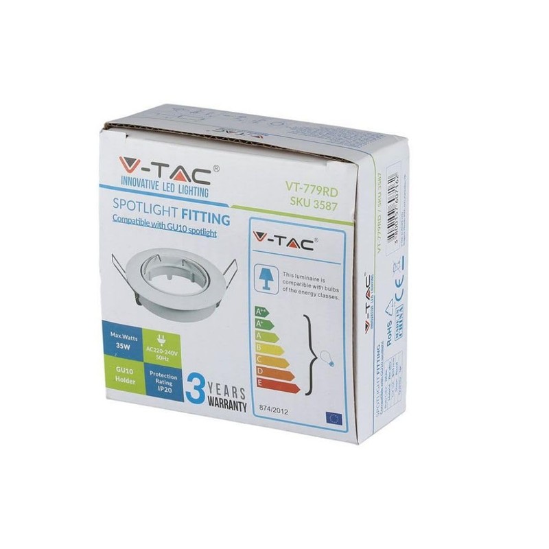 VT-779 GU10 Fitting Round White
