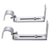 VORCOOL 2PCS Adjustable Curtain Rod Brackets Curtain Drapery Ring Hook