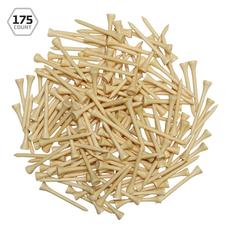IZZO Golf Bamboo Wood Golf Tees, 1.75 Inch, 175 Pack