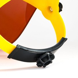 Harilla Gesichtsschutzvisier, robuster, vielseitiger Gesichtsschutz, verstellbares Kopfband für Küche, Kochen, Schleifen, Jäten, Gartenarbeit, Männer und, Braun