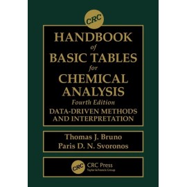 Crc Handbook Of Basic Tables For Chemical Analysis: Data-Driven Methods And...