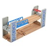Happyyami Wooden Train Bridges Train Lifting Bridge 2 Level Crossing