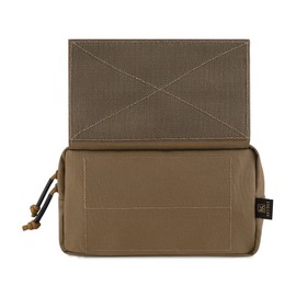 KRYDEX Tactical Drop Pouch Sub Abdominal Carrying Kit Bag Tactical Fanny Pack with Hook and Loop Panel for Tactical Vest Chest Rig (Coyote Brown)