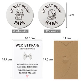 Schwangerschaft Geschenk Entscheidungsmünze Geschenke zur Baby Geburt Geschenkidee für Werdende Mütter Werdender Väter Neue Papa Mama Taufgeschenke Jungen Mädchen
