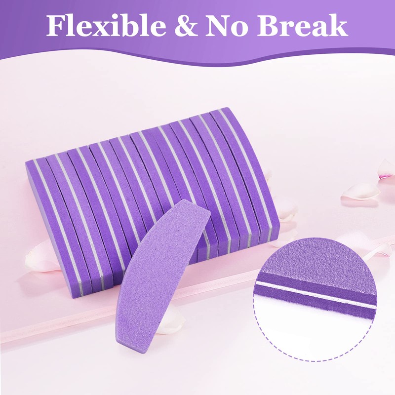 20 PCS Nail Buffer Blocks, Professional 100/180 Grit Nail Buffers